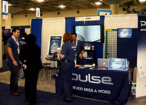 The Livescribe team sets up our booth - ready for the crowds The Livescribe team sets up our booth - ready for the crowds