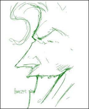 NYCC 09 - Joel Gomez Sketch (The Joker)