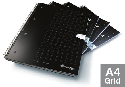 A4 Grid Notebook, 4-Pack, Numbers 1 through 4