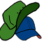 Myaamia Blue Hat, Green Hat